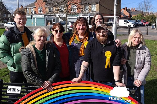 Helen Belcher and the Lib Dems out campaigning